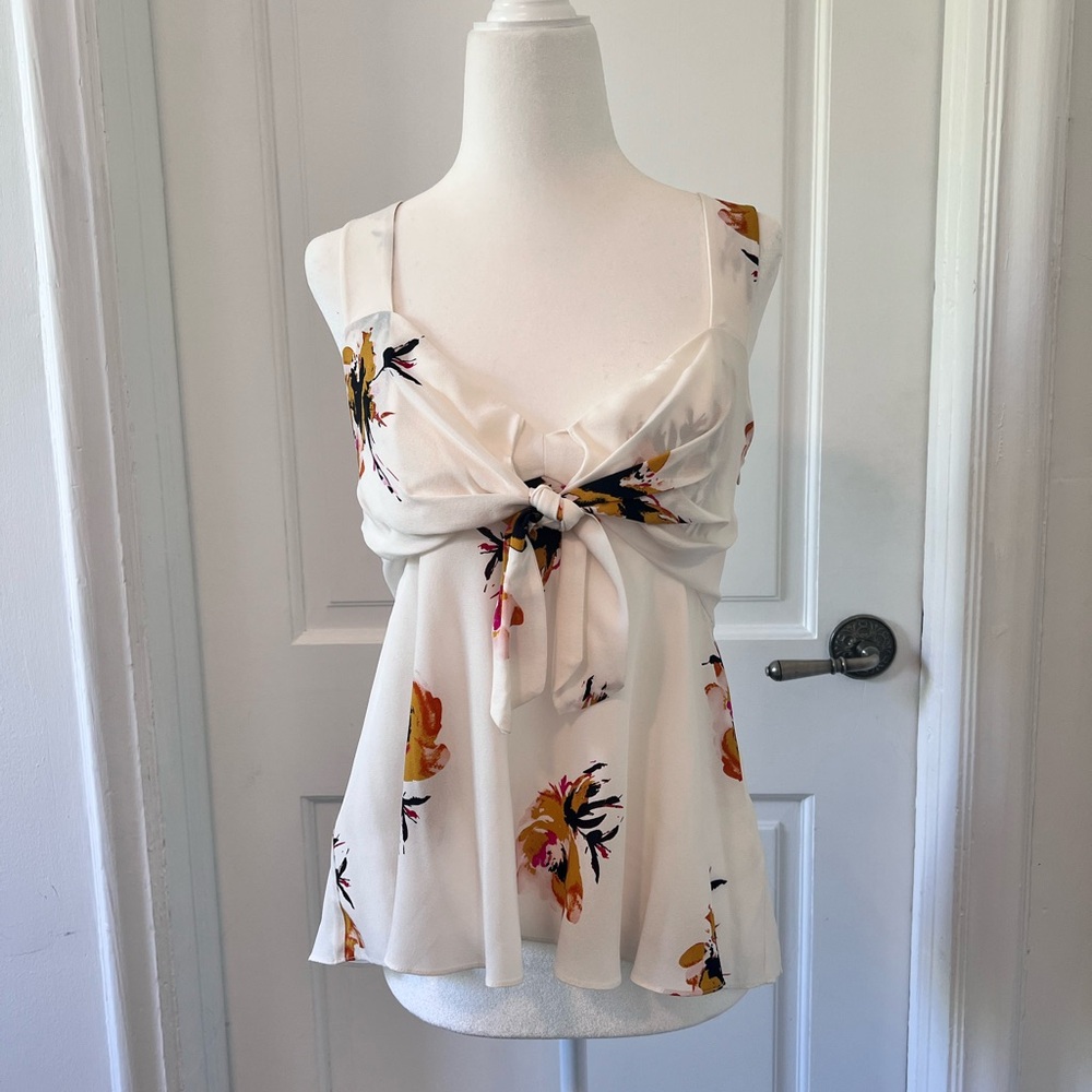 A.L.C. Women's Floral Silk Sleeveless top